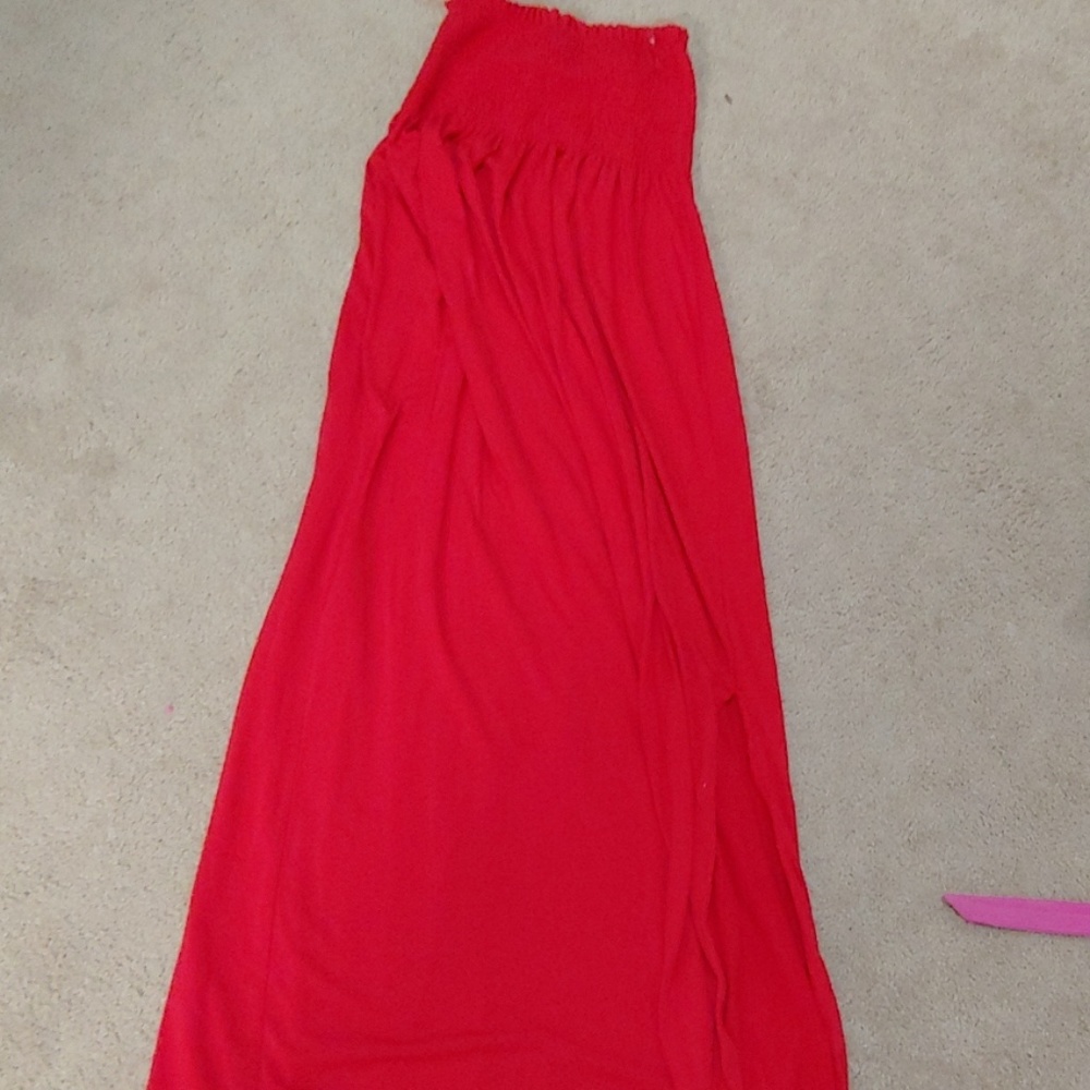 Long maxi tube top dress
